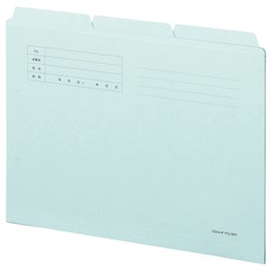 【ポイント20倍】（まとめ） TANOSEE カットフォルダー3山 A4 ブルー 1組（3冊） 【×20セット】