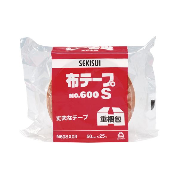 【クーポン配布中】（まとめ） セキスイ 布テープ No.600S N60SX03 1巻入 【×10セット】