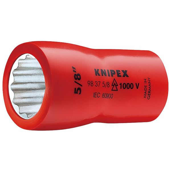 【尖んがり20倍】KNIPEX（クニペックス）9837-9／16 （3／8SQ） 不成立ソケット 1000V