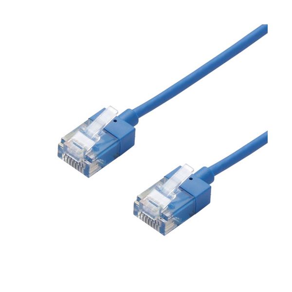 【クーポン配布中】エレコム LANケーブル／CAT6A／スーパースリム／20m／ブルー LD-GPASS／BU20