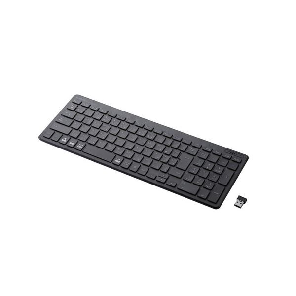 【マラソンでP最大47倍】エレコム ワイヤレスコンパクトキーボード／パンタグラフ式／薄型／ブラック TK-FDP099TBK 10,656円