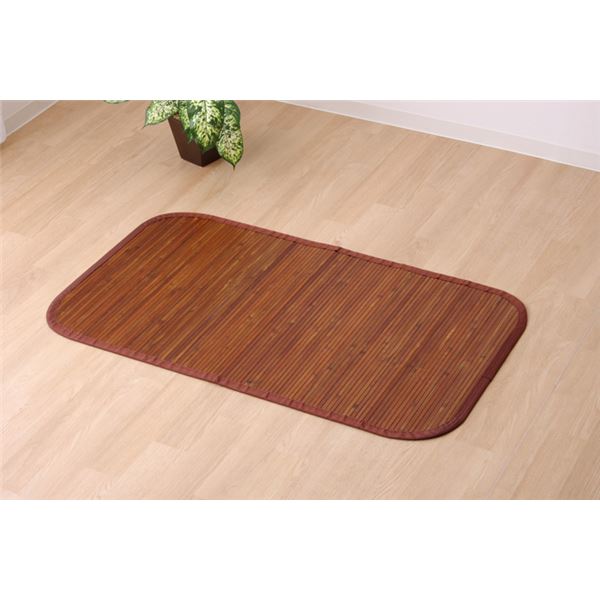 【マラソンでポイント最大47.5倍】竹ラグ/ラグマット 【無地 約60×90cm】 細ひご使用 耐久性 肌触り抜群 台湾製 〔リビング ダイニング フローリング〕【代引不可】|インテリアの壱番館
