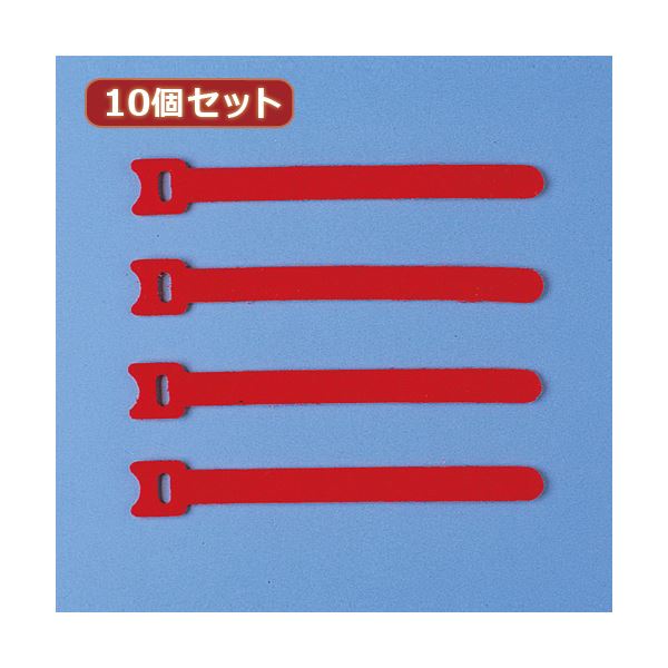 【マラソンでP最大49倍】10個セット サンワサプライ ケーブルタイ（面ファスナー） CA-MF2RN CA-MF2RNX10