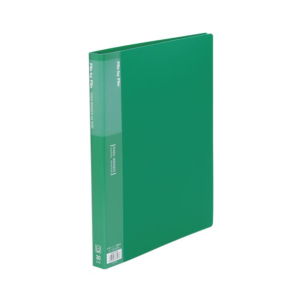 【ポイント20倍】（まとめ） ビュートンジャパン リングバインダー A4判（30穴） RB-A4-GN グリーン 1冊入 【×5セット】