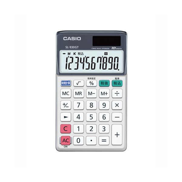 【マラソンでP最大49倍】(まとめ) カシオ 電卓 SL-930GT-N 1台入 【×2セット】
