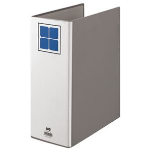 【クーポン配布中】（まとめ） TANOSEE 片開きパイプ式ファイルE A4タテ 1000枚収容 背幅126mm グレー 1冊 【×5セット】