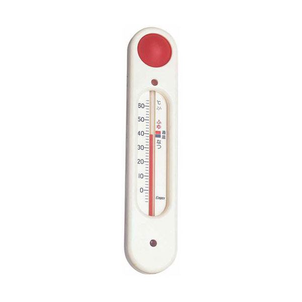 【百貨店SALEでP最大限度47倍】(まとめ)EMPEX 吸盤付 浮型 湯温計 甲斐甲斐しいっ子 TG-5101 白いこと【×5書き割り】