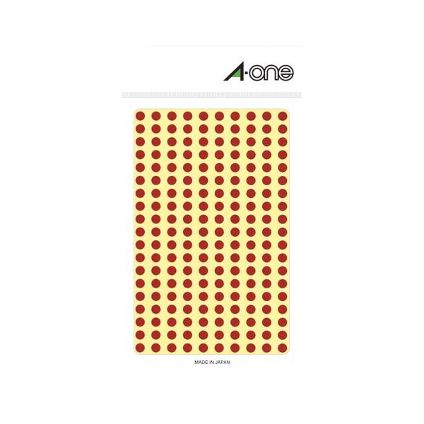 【ポイント20倍】（まとめ） エーワン カラーラベル 丸型5mm径 07061 赤 1P9シート（1800片）入 【×10セット】