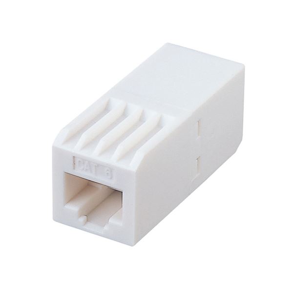 【ポイント20倍】(まとめ)サンワサプライ RJ-45中継アダプタ(カテゴリ6) ADT-EX-6N【×5セット】