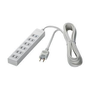 【ポイント20倍】バッファロー(サプライ) 2ピン式電源タップ 6個口タイプ 雷サージ防止付 2m ホワイト BSTAPSG2620WH