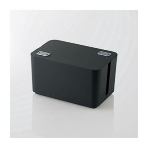 【尖んがり20倍】(まとめ)エレコム 有線テレビボックス席(4個口) EKC-BOX002BK【×2仕掛ける】