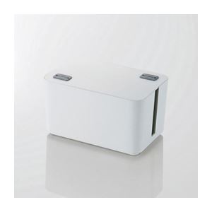 【ポイント20倍】(まとめ)エレコム ケーブルボックス(4個口) EKC-BOX002WH【×2セット】