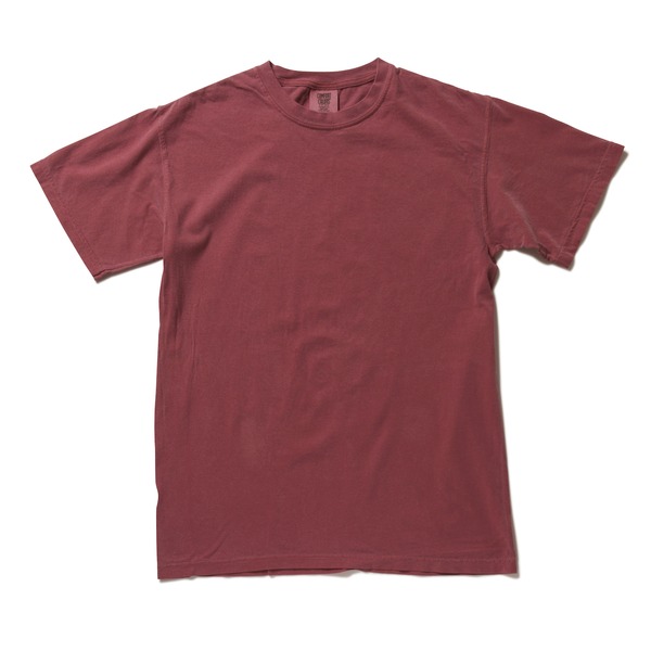 【ポイント20倍】50回ウォツシュ加工ガーメント後染め6.2オンスヘビーウェイトTシャツ クリムゾン M