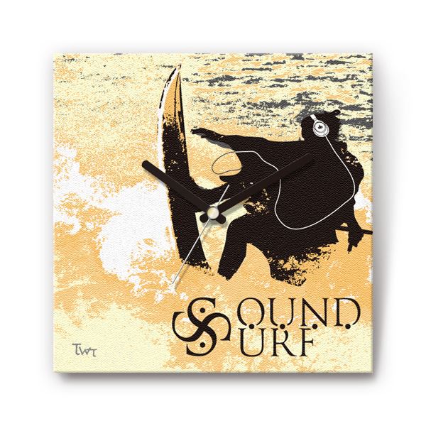 【ポイント20倍】SoundSurf 戦国ファブリック掛時計