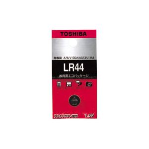 【マラソンでP最大49倍】（まとめ） 東芝 TOSHIBA アルカリボタン電池 LR44EC 1個入 【×30セット】