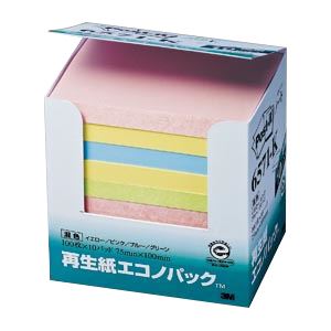 【ポイント20倍】（まとめ） 住友スリーエム ポストイット(R) エコノパック(TM)製品シリーズ 10個入り 横100×縦75mm 6571-K 混色 10個入 【×2セット】