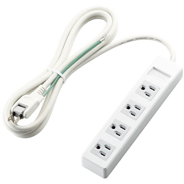【百貨店SALEでP最大限度47倍】エレコム 3pin水道栓/磁石付/4口/2.5m/白いこと T-T1B-3425WH