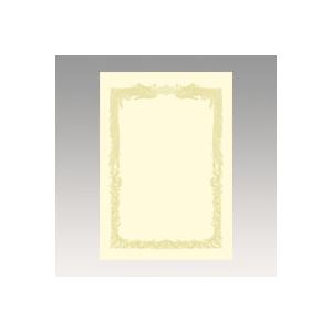 【クーポン配布中】（まとめ） OA賞状用紙 クリーム賞状用紙・横書き 10-1068 10枚入 【×10セット】