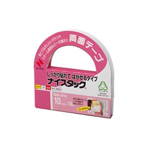 【ポイント20倍】（まとめ） ニチバン ナイスタック(R) しっかり貼れてはがせるタイプ NW-H10 1巻入 【×10セット】