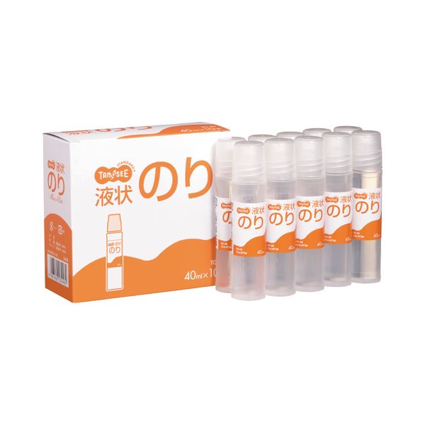 【百貨店SALEでP最大限度47倍】（まとめ） TANOSEE 流動体のり 40ml 1仕掛ける（10本） 【×5仕掛ける】