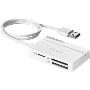 【ポイント20倍】バッファロー（サプライ） USB3.0 マルチカードリーダー スタンダード ホワイト BSCR100U3WH