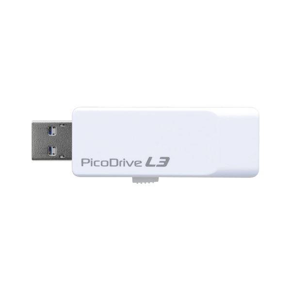 【マラソンでP最大49倍】グリーンハウス USB3.0メモリー ピコドライブ 64GB GH-UF3LA64G-WH