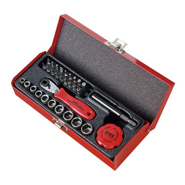 【百貨店SALEでP最大限度47倍】ANEX NO.525-28B コンパクトラチェット52 ビット28本組