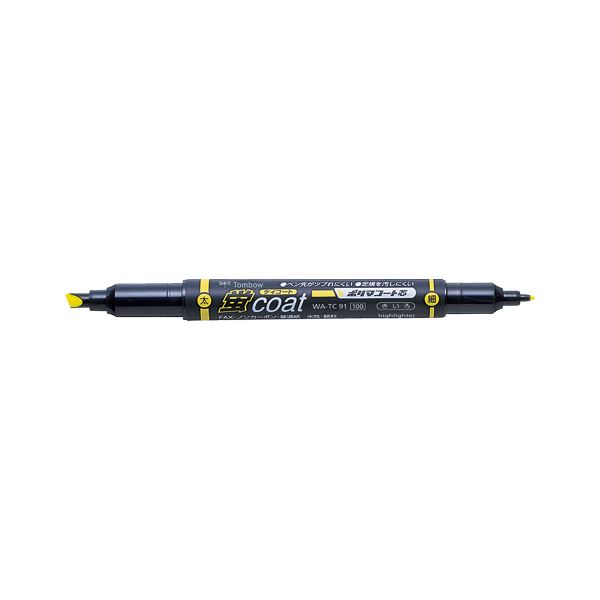 【ポイント20倍】（まとめ） トンボ鉛筆 蛍コート 太細ツインタイプ WA-TC91 黄 1本入 【×30セット】