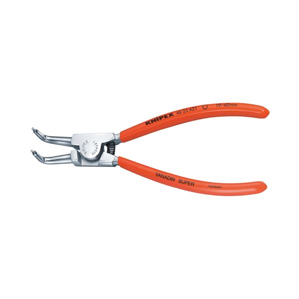 【ポイント20倍】KNIPEX（クニペックス）4623-A21 軸用スナップリングプライヤー 曲