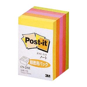 【マラソンでP最大49倍】（まとめ） 住友スリーエム カラーキューブ 蛍光／パステルカラーシリーズ CN-23SE 蛍光色5色 1個入 【×10セット】