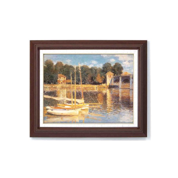 ダークブラウンアンティーク額 〔額装品〕世界の絵画 アラン・ギアナ絵画額F6「グッドデイ」 クーポン配布中\u0026マラソン対象ダークブラウン