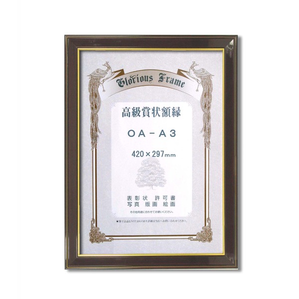 【クーポン配布中】【高級賞状額】樹脂賞状額 壁掛けひも ■賞状額「光輝」 OA-A3(420×297mm)