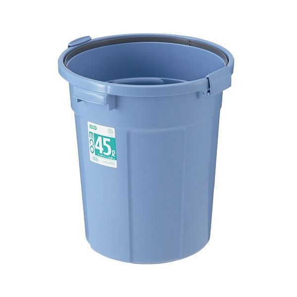 【クーポン配布中】（まとめ） TANOSEE エコポリペール 丸型 45L 本体のみ(フタ別売) ブルー 1個 【×3セット】
