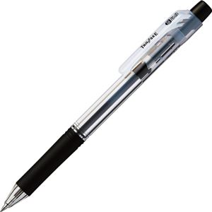 【クーポン配布中】（まとめ） TANOSEE ノック式油性ボールペン ロング芯タイプ 0.5mm 黒 1セット（10本） 【×5セット】