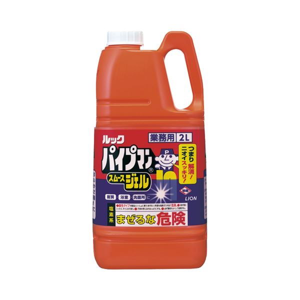 【マラソンでP最大49倍】(まとめ) ライオン ルック パイプマン スムースジェル 業務用 2L 1本 【×5セット】