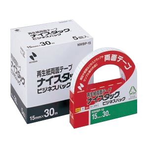 【ポイント20倍】（まとめ） ニチバン ナイスタック(R) ビジネスパック 30m長尺巻 5巻入 NWBP-15 【×2セット】