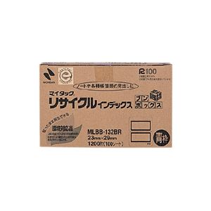 【クーポン配布中＆マラソン対象】（まとめ） ニチバン マイタック(R) リサイクルインデックス OA対応 ブンボックス(TM) インクジェットプリンタ対応 MLBB-132BR 青枠 1箱入 【×5セット】