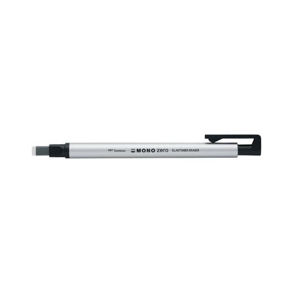 【ポイント20倍】（まとめ） トンボ鉛筆 ホルダー消しゴム モノゼロ 角型 EH-KUS04 シルバー 1個入 【×10セット】