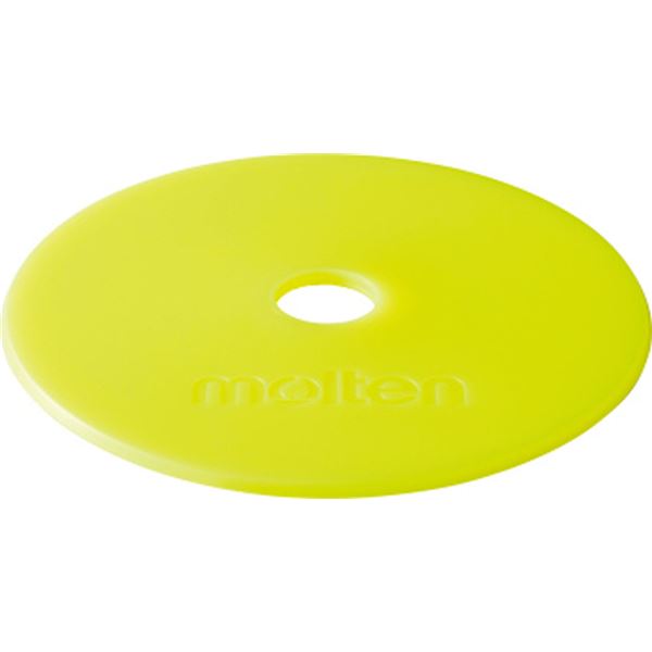 【百貨店SALEでP最大限度47倍】【モルテン Molten】 室外用 目じるしパッド 10枚組 【螢光黄色】 高さ5mm×差しわたし20糎 真っただ中穴3糎 日本製 別売保持者納める可
