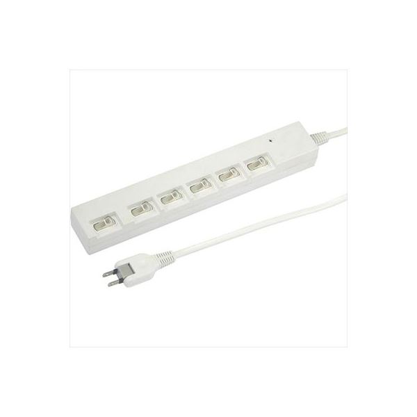 【ポイント20倍】(まとめ)YAZAWA 横差し個別スイッチ付節電タップ Y02YBKS662WH【×2セット】