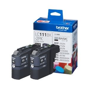 【マラソンでポイント最大47.5倍】ブラザー工業 インクカートリッジ お徳用黒2個パック LC111BK-2PK|インテリアの壱番館