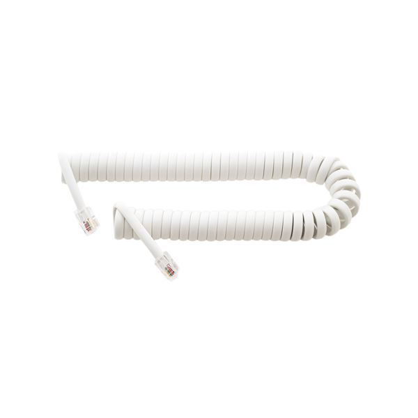 【ポイント20倍】（まとめ） ミヨシ 受話器用カールコード 0.3m クロス結線 白 DC-J403／WH 【×10セット】