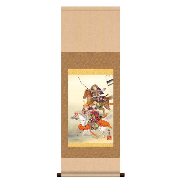 【クーポン配布中＆マラソン対象】【節句掛軸】【祝い掛軸】こどもの日(端午の節句)掛け軸　■工藤 翔悠　端午の節句(子どもの日)掛軸「大成武者」