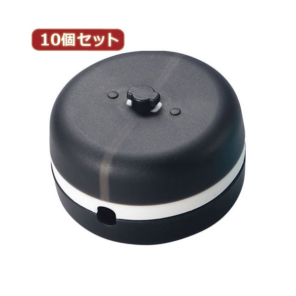 【ポイント20倍】YAZAWA 10個セット連結可能くるくるコード巻き大 クリアブラック KCM6CKX10