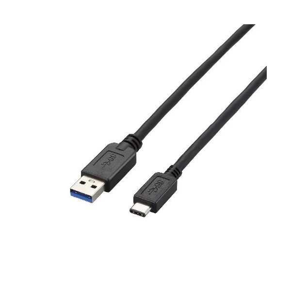 【ポイント20倍】(まとめ)エレコム USB3.1ケーブル(A-TypeC) USB3-AC10BK【×2セット】 11,700円
