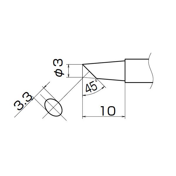 【ポイント20倍】白光 T12-BC3Z こて先／3BC型（Z） 長寿命タイプ
