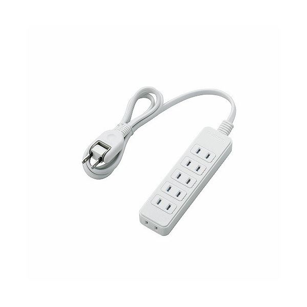 【ポイント20倍】(まとめ)エレコム ほこりシャッター付き電源タップ T-ST02-22610WH【×3セット】