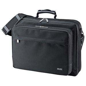 【ポイント20倍】（まとめ） サンワサプライ PCキャリングバッグ 15.6型ワイド対応 ブラック BAG-U54BK2 1個 【×2セット】