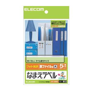 【尖んがり20倍】(まとめ)エレコム なまえ下げ札＜厚整理保存用具用・大＞ EDT-KNM13【×10仕掛ける】