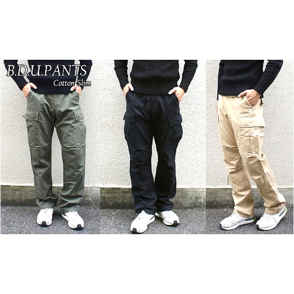 【ポイント20倍】アメリカ軍 BDU パンツ コットンスリムレプリカ オリーブ XL｜インテリアの壱番館